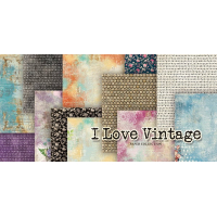 Craft & You Design I Love Vintage 12x12 Inch Paper Set 200gsm (12sheets) (CPB-ILV30) (CYD-CPB-ILV30)